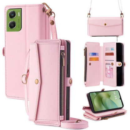 Zipper Wallet Side Buckle Crossbody Lanyard Leather Phone Case, For Motorola Moto G67 Power 5G, For Motorola Edge 70 5G, For Motorola Moto G06 4G, For Motorola Edge 60 Pro 5G