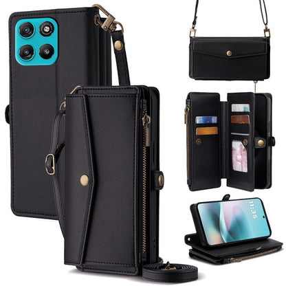 Zipper Wallet Side Buckle Crossbody Lanyard Leather Phone Case, For Motorola Moto X70 Air Pro, For Motorola Moto G77 5G, For Motorola Edge 70 Fusion 5G, For Motorola Moto G67 Power 5G, For Motorola Edge 70 5G, For Motorola Moto G06 4G                  ...
