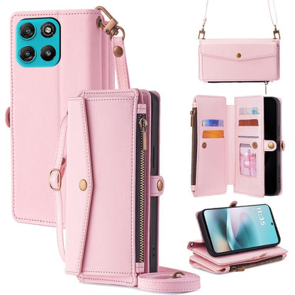 Zipper Wallet Side Buckle Crossbody Lanyard Leather Phone Case, For Motorola Moto X70 Air Pro, For Motorola Moto G77 5G, For Motorola Edge 70 Fusion 5G, For Motorola Moto G67 Power 5G, For Motorola Edge 70 5G, For Motorola Moto G06 4G                  ...