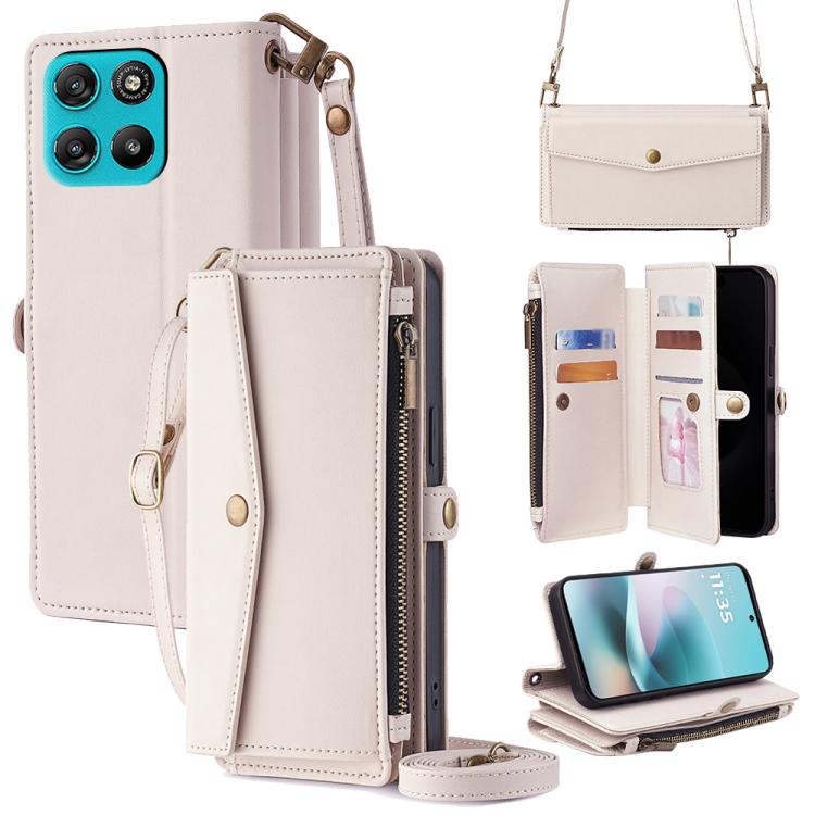 Zipper Wallet Side Buckle Crossbody Lanyard Leather Phone Case, For Motorola Moto X70 Air Pro, For Motorola Moto G77 5G, For Motorola Edge 70 Fusion 5G, For Motorola Moto G67 Power 5G, For Motorola Edge 70 5G, For Motorola Moto G06 4G                  ...