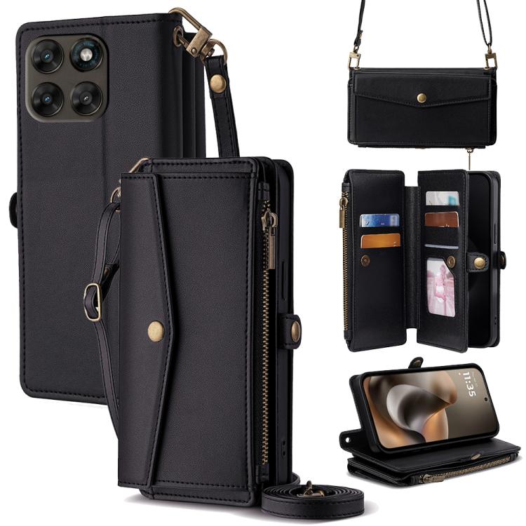 Zipper Wallet Side Buckle Crossbody Lanyard Leather Phone Case, For Motorola Moto X70 Air Pro, For Motorola Moto G77 5G, For Motorola Edge 70 Fusion 5G, For Motorola Moto G67 Power 5G, For Motorola Edge 70 5G, For Motorola Moto G06 4G                  ...