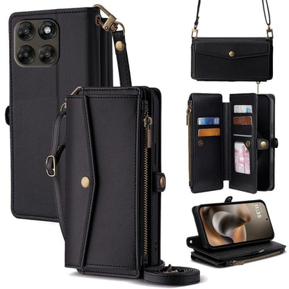Zipper Wallet Side Buckle Crossbody Lanyard Leather Phone Case, For Motorola Moto X70 Air Pro, For Motorola Moto G77 5G, For Motorola Edge 70 Fusion 5G, For Motorola Moto G67 Power 5G, For Motorola Edge 70 5G, For Motorola Moto G06 4G                  ...