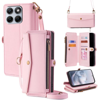 Zipper Wallet Side Buckle Crossbody Lanyard Leather Phone Case, For Motorola Moto X70 Air Pro, For Motorola Moto G77 5G, For Motorola Edge 70 Fusion 5G, For Motorola Moto G67 Power 5G, For Motorola Edge 70 5G, For Motorola Moto G06 4G                  ...