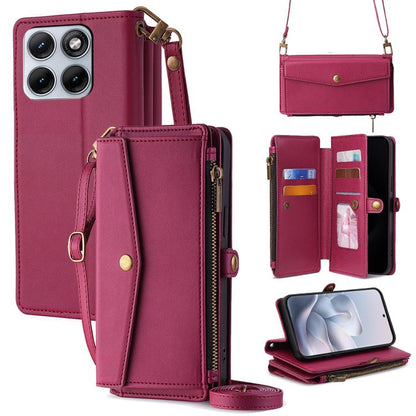 Zipper Wallet Side Buckle Crossbody Lanyard Leather Phone Case, For Motorola Moto X70 Air Pro, For Motorola Moto G77 5G, For Motorola Edge 70 Fusion 5G, For Motorola Moto G67 Power 5G, For Motorola Edge 70 5G, For Motorola Moto G06 4G                  ...