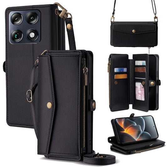 Zipper Wallet Side Buckle Crossbody Lanyard Leather Phone Case, For Motorola Moto X70 Air Pro, For Motorola Moto G77 5G, For Motorola Edge 70 Fusion 5G, For Motorola Moto G67 Power 5G, For Motorola Edge 70 5G, For Motorola Moto G06 4G