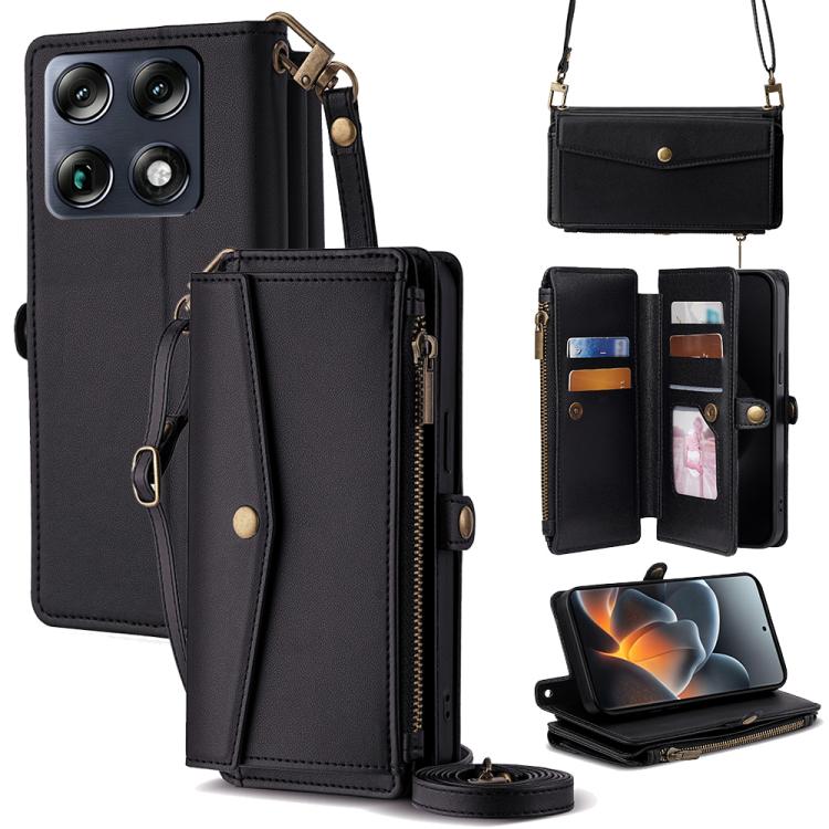 Zipper Wallet Side Buckle Crossbody Lanyard Leather Phone Case, For Motorola Moto X70 Air Pro, For Motorola Moto G77 5G, For Motorola Edge 70 Fusion 5G, For Motorola Moto G67 Power 5G, For Motorola Edge 70 5G, For Motorola Moto G06 4G                  ...