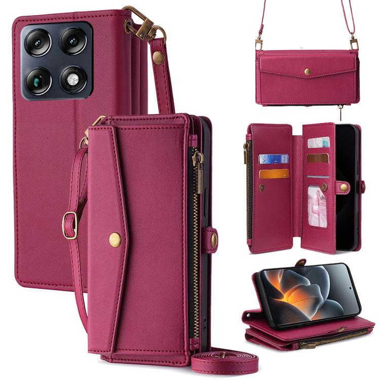 Zipper Wallet Side Buckle Crossbody Lanyard Leather Phone Case, For Motorola Moto X70 Air Pro, For Motorola Moto G77 5G, For Motorola Edge 70 Fusion 5G, For Motorola Moto G67 Power 5G, For Motorola Edge 70 5G, For Motorola Moto G06 4G                  ...
