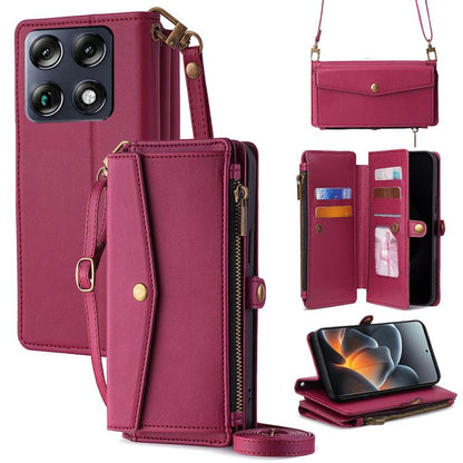 Zipper Wallet Side Buckle Crossbody Lanyard Leather Phone Case, For Motorola Moto X70 Air Pro, For Motorola Moto G77 5G, For Motorola Edge 70 Fusion 5G, For Motorola Moto G67 Power 5G, For Motorola Edge 70 5G, For Motorola Moto G06 4G                  ...