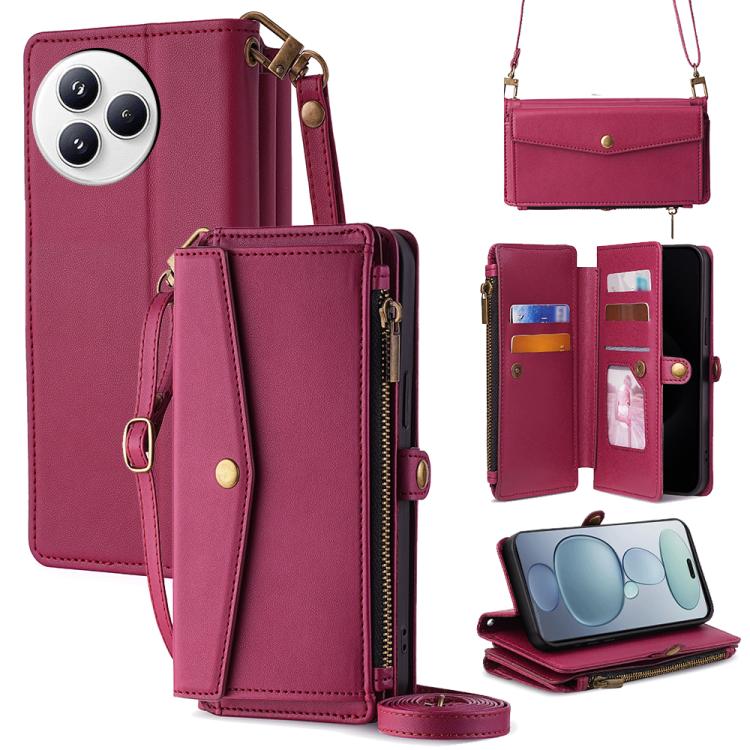 Zipper Wallet Side Buckle Crossbody Lanyard Leather Phone Case, For Redmi A7 Pro 171mm / Poco C85x 5G, For Redmi Turbo 5 Max 5G / Poco X8 Pro Max 5G, For Redmi Turbo 5 5G / Poco X8 Pro 5G, For Redmi K90 Pro Max 5G / Poco F8 Ultra                       ...