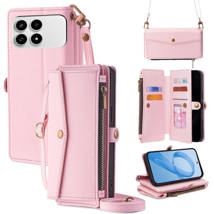 Zipper Wallet Side Buckle Crossbody Lanyard Leather Phone Case, For Redmi A7 Pro 171mm / Poco C85x 5G, For Redmi Turbo 5 Max 5G / Poco X8 Pro Max 5G, For Redmi Turbo 5 5G / Poco X8 Pro 5G, For Redmi K90 Pro Max 5G / Poco F8 Ultra                       ...