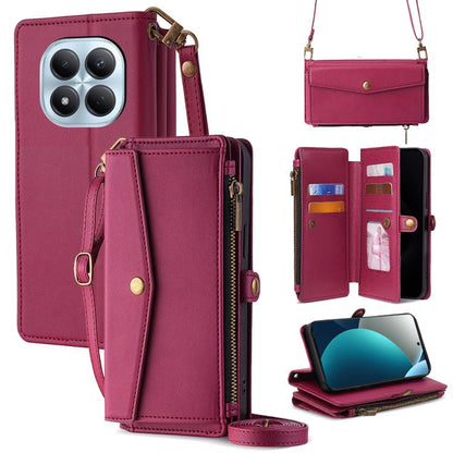 Zipper Wallet Side Buckle Crossbody Lanyard Leather Phone Case, For Redmi A7 Pro 171mm / Poco C85x 5G, For Redmi Turbo 5 Max 5G / Poco X8 Pro Max 5G, For Redmi Turbo 5 5G / Poco X8 Pro 5G, For Redmi K90 Pro Max 5G / Poco F8 Ultra                       ...
