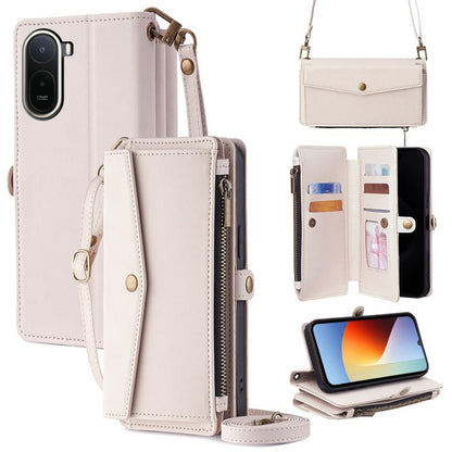 Zipper Wallet Side Buckle Crossbody Lanyard Leather Phone Case, For Redmi A7 Pro 171mm / Poco C85x 5G, For Redmi Turbo 5 Max 5G / Poco X8 Pro Max 5G, For Redmi Turbo 5 5G / Poco X8 Pro 5G, For Redmi K90 Pro Max 5G / Poco F8 Ultra                       ...
