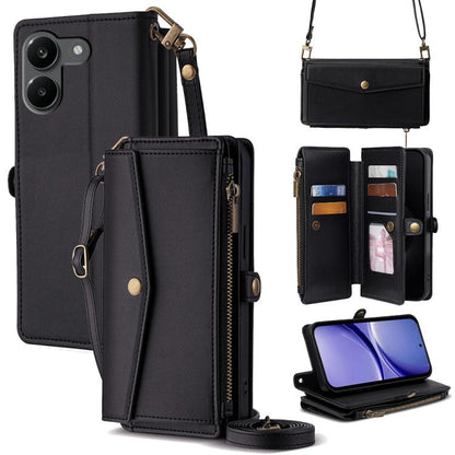 Zipper Wallet Side Buckle Crossbody Lanyard Leather Phone Case, For Redmi A7 Pro 171mm / Poco C85x 5G, For Redmi Turbo 5 Max 5G / Poco X8 Pro Max 5G, For Redmi Turbo 5 5G / Poco X8 Pro 5G, For Redmi K90 Pro Max 5G / Poco F8 Ultra                       ...