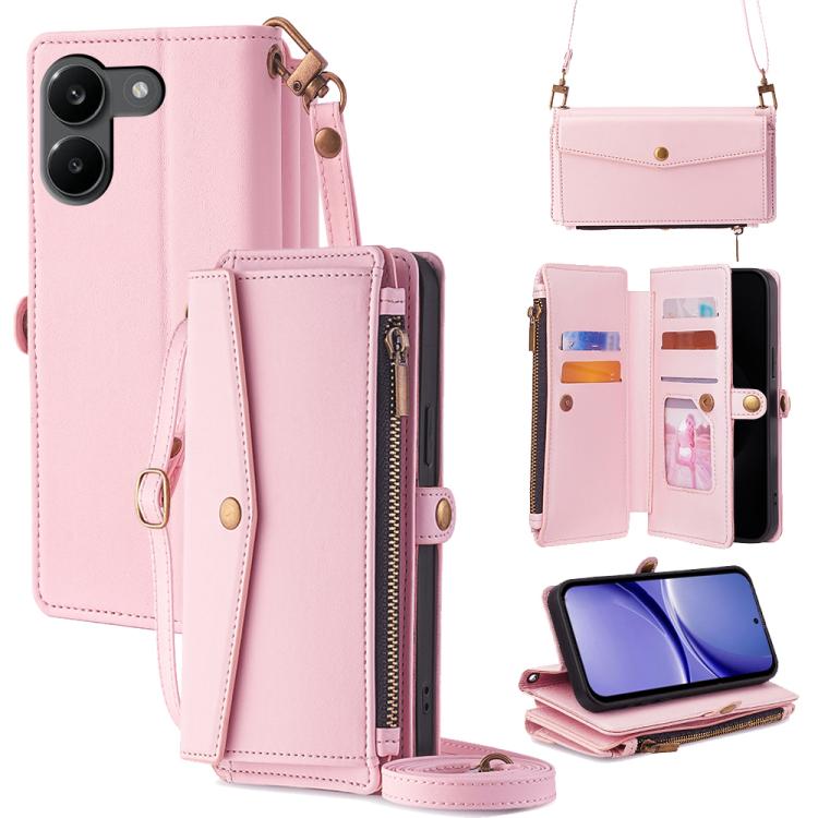 Zipper Wallet Side Buckle Crossbody Lanyard Leather Phone Case, For Redmi A7 Pro 171mm / Poco C85x 5G, For Redmi Turbo 5 Max 5G / Poco X8 Pro Max 5G, For Redmi Turbo 5 5G / Poco X8 Pro 5G, For Redmi K90 Pro Max 5G / Poco F8 Ultra                       ...