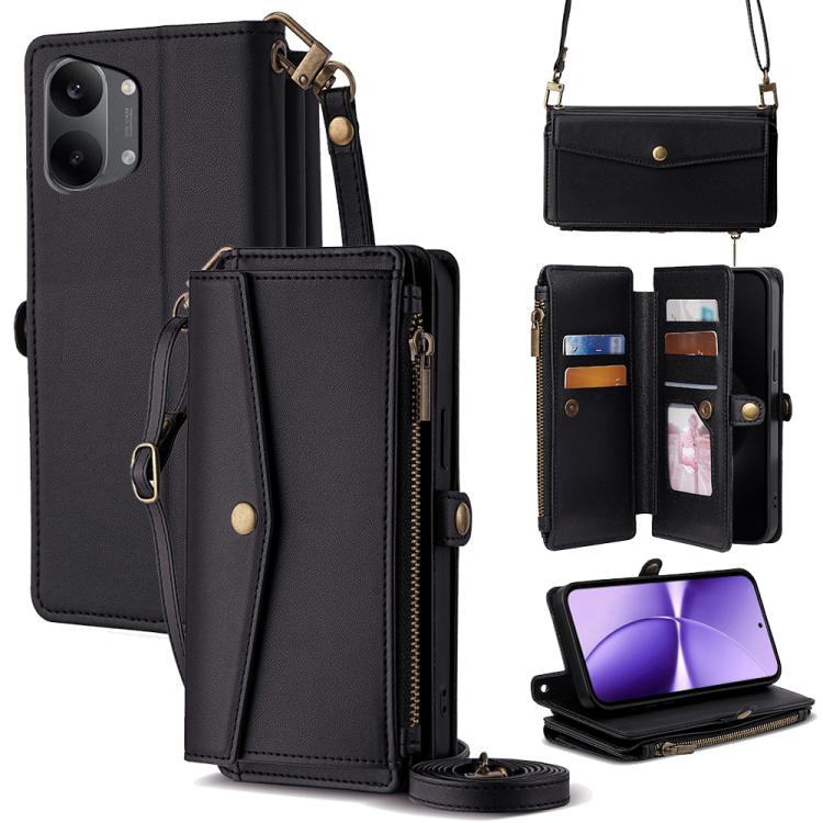 Zipper Wallet Side Buckle Crossbody Lanyard Leather Phone Case, For Redmi A7 Pro 171mm / Poco C85x 5G, For Redmi Turbo 5 Max 5G / Poco X8 Pro Max 5G, For Redmi Turbo 5 5G / Poco X8 Pro 5G, For Redmi K90 Pro Max 5G / Poco F8 Ultra                       ...