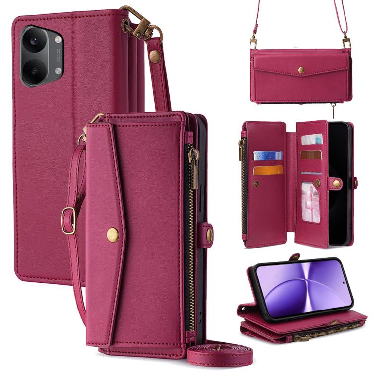 Zipper Wallet Side Buckle Crossbody Lanyard Leather Phone Case, For Redmi A7 Pro 171mm / Poco C85x 5G, For Redmi Turbo 5 Max 5G / Poco X8 Pro Max 5G, For Redmi Turbo 5 5G / Poco X8 Pro 5G, For Redmi K90 Pro Max 5G / Poco F8 Ultra                       ...