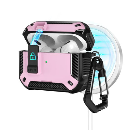 Two Color MagSafe Magnetic Earphone Case with Holder & Security Lock, For AirPods 4, For AirPods Pro 2, For AirPods Pro