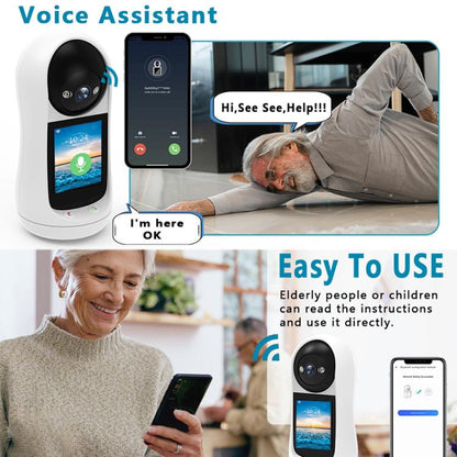 V5 2MP Home HD Full Color Two-Way Video Call Camera Support One-Click Call, EU Plug, US Plug