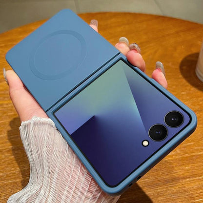 Solid Color Liquid Silicone MagSafe Magnetic Phone Case, For Samsung Galaxy Z Flip7 5G, For Samsung Galaxy Z Flip6 5G, For Samsung Galaxy Z Flip5 5G