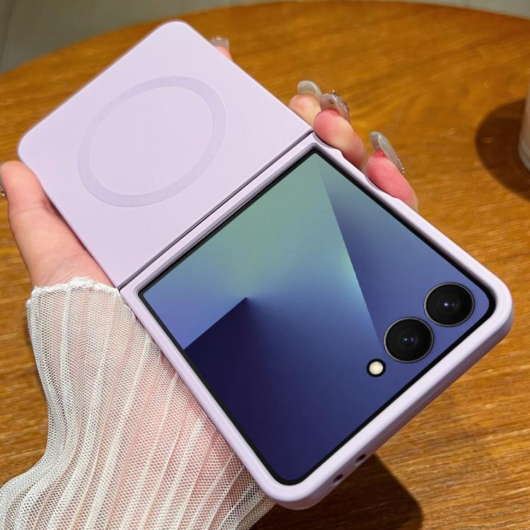 Solid Color Liquid Silicone MagSafe Magnetic Phone Case, For Samsung Galaxy Z Flip7 5G, For Samsung Galaxy Z Flip6 5G, For Samsung Galaxy Z Flip5 5G