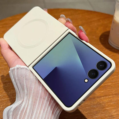 Solid Color Liquid Silicone MagSafe Magnetic Phone Case, For Samsung Galaxy Z Flip7 5G, For Samsung Galaxy Z Flip6 5G, For Samsung Galaxy Z Flip5 5G