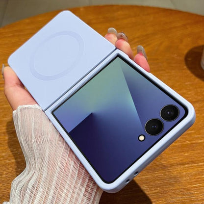 Solid Color Liquid Silicone MagSafe Magnetic Phone Case, For Samsung Galaxy Z Flip7 5G, For Samsung Galaxy Z Flip6 5G, For Samsung Galaxy Z Flip5 5G