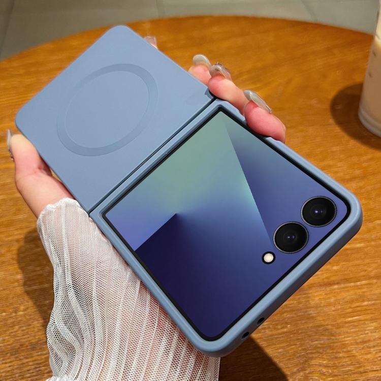 Solid Color Liquid Silicone MagSafe Magnetic Phone Case, For Samsung Galaxy Z Flip7 5G, For Samsung Galaxy Z Flip6 5G, For Samsung Galaxy Z Flip5 5G