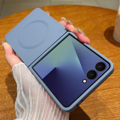 Solid Color Liquid Silicone MagSafe Magnetic Phone Case, For Samsung Galaxy Z Flip7 5G, For Samsung Galaxy Z Flip6 5G, For Samsung Galaxy Z Flip5 5G