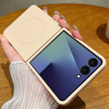 Solid Color Liquid Silicone MagSafe Magnetic Phone Case, For Samsung Galaxy Z Flip7 5G, For Samsung Galaxy Z Flip6 5G, For Samsung Galaxy Z Flip5 5G