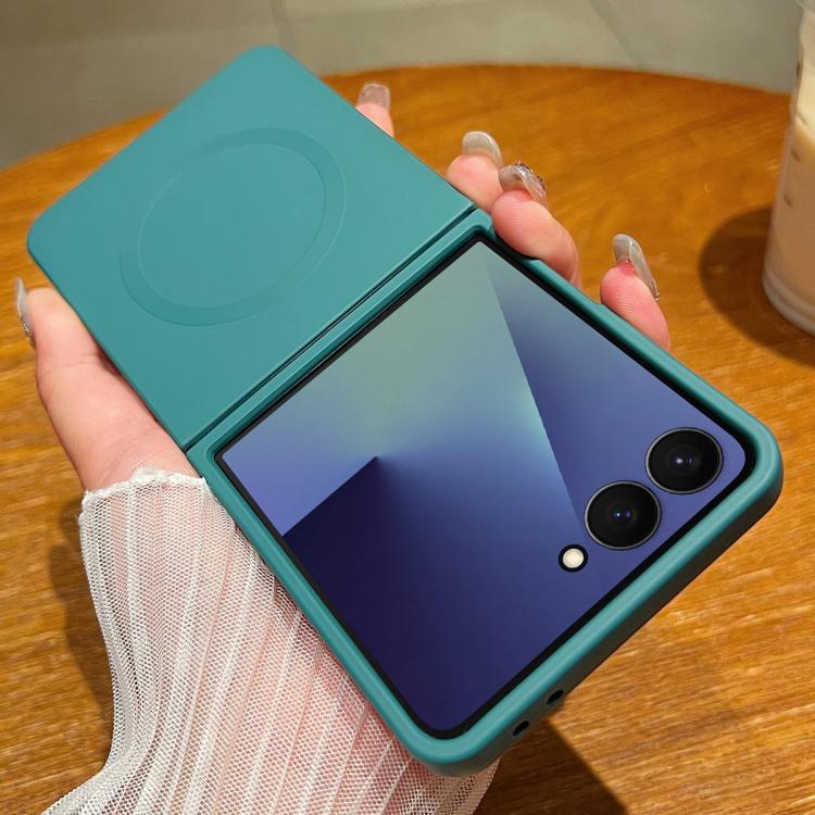 Solid Color Liquid Silicone MagSafe Magnetic Phone Case, For Samsung Galaxy Z Flip7 5G, For Samsung Galaxy Z Flip6 5G, For Samsung Galaxy Z Flip5 5G