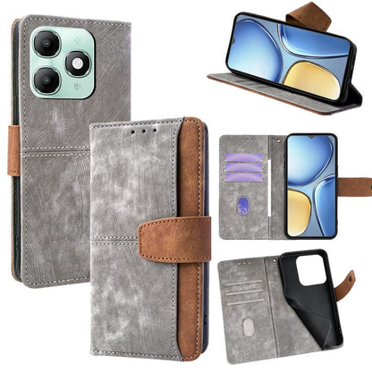 Color Stitching Skin Feel Leather RFID Blocking Phone Case, For Itel City 200 4G, For Itel A100C 4G, For Itel A90 4G