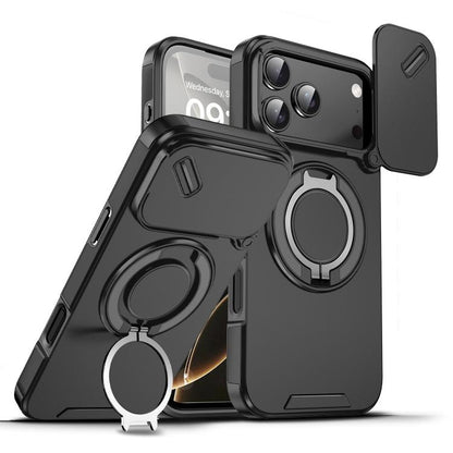 Sliding Camshield Ring Holder Phone Case, For iPhone 18, For iPhone 18 Pro, For iPhone 18 Pro Max, For iPhone 17 Pro Max, For iPhone 17 Pro, For iPhone 17, For iPhone Air