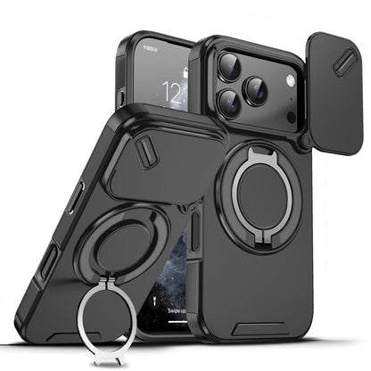 Sliding Camshield Ring Holder Phone Case, For iPhone 18, For iPhone 18 Pro, For iPhone 18 Pro Max, For iPhone 17 Pro Max, For iPhone 17 Pro, For iPhone 17, For iPhone Air