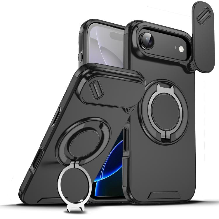 Sliding Camshield Ring Holder Phone Case, For iPhone 18, For iPhone 18 Pro, For iPhone 18 Pro Max, For iPhone 17 Pro Max, For iPhone 17 Pro, For iPhone 17, For iPhone Air