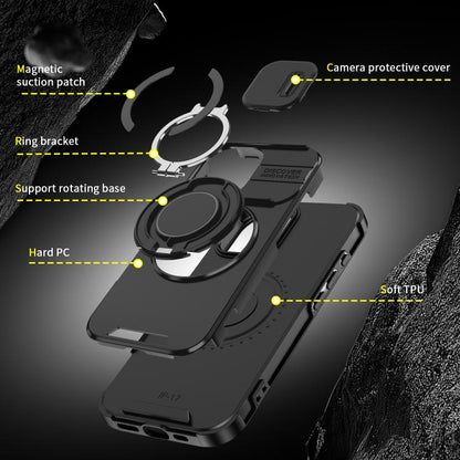 Sliding Camshield Ring Holder Phone Case, For iPhone 18, For iPhone 18 Pro, For iPhone 18 Pro Max, For iPhone 17 Pro Max, For iPhone 17 Pro, For iPhone 17, For iPhone Air