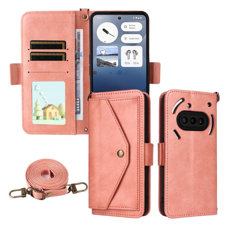 Multi-card Slots Crossbody Cowhide Leather Phone Case, For Nothing Phone 3a Lite, For Nothing Phone 3, For Nothing Phone 3a