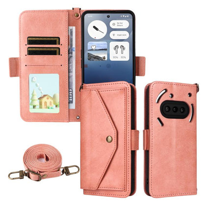 Multi-card Slots Crossbody Cowhide Leather Phone Case, For Nothing Phone 3a Lite, For Nothing Phone 3, For Nothing Phone 3a