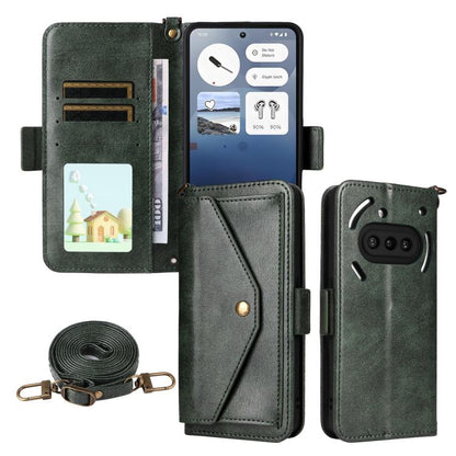 Multi-card Slots Crossbody Cowhide Leather Phone Case, For Nothing Phone 3a Lite, For Nothing Phone 3, For Nothing Phone 3a