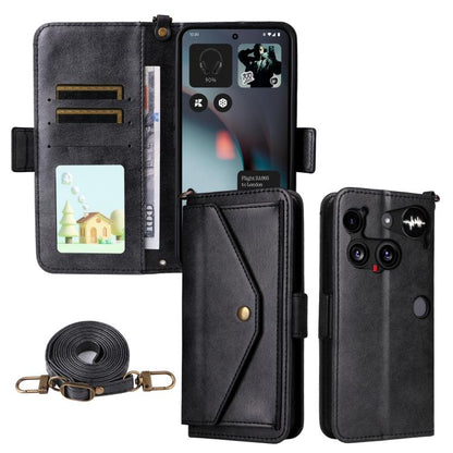 Multi-card Slots Crossbody Cowhide Leather Phone Case, For Nothing Phone 3a Lite, For Nothing Phone 3, For Nothing Phone 3a