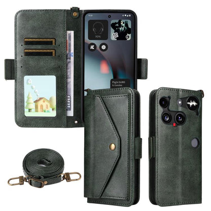 Multi-card Slots Crossbody Cowhide Leather Phone Case, For Nothing Phone 3a Lite, For Nothing Phone 3, For Nothing Phone 3a