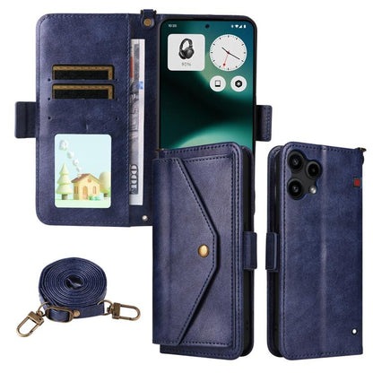 Multi-card Slots Crossbody Cowhide Leather Phone Case, For Nothing Phone 3a Lite, For Nothing Phone 3, For Nothing Phone 3a