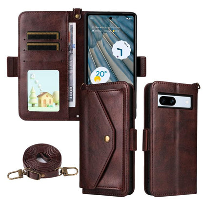 Multi-card Slots Crossbody Cowhide Leather Phone Case, For Google Pixel 10a, For Google Pixel 10 Pro XL / 9 Pro XL, For Google Pixel 10 Pro / 10 / 9 Pro / 9, For Google Pixel 9a, For Google Pixel 8a, For Google Pixel 7a