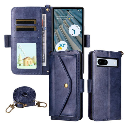 Multi-card Slots Crossbody Cowhide Leather Phone Case, For Google Pixel 10a, For Google Pixel 10 Pro XL / 9 Pro XL, For Google Pixel 10 Pro / 10 / 9 Pro / 9, For Google Pixel 9a, For Google Pixel 8a, For Google Pixel 7a