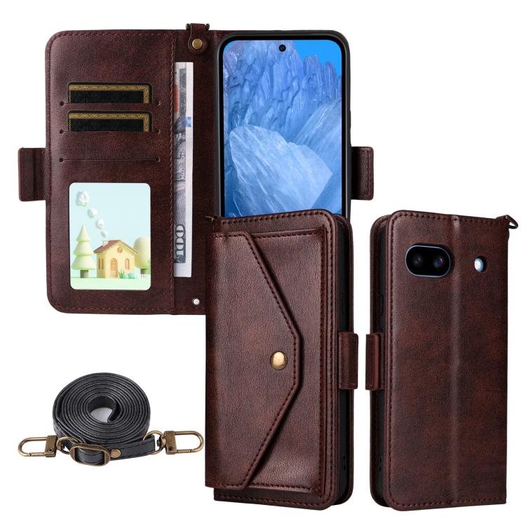Multi-card Slots Crossbody Cowhide Leather Phone Case, For Google Pixel 10a, For Google Pixel 10 Pro XL / 9 Pro XL, For Google Pixel 10 Pro / 10 / 9 Pro / 9, For Google Pixel 9a, For Google Pixel 8a, For Google Pixel 7a
