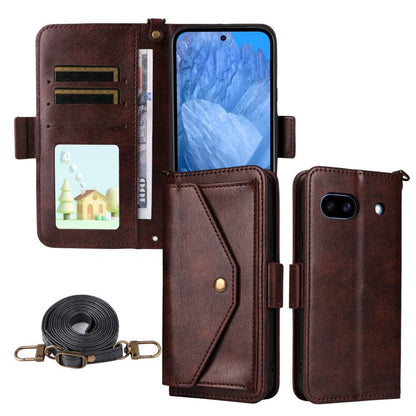 Multi-card Slots Crossbody Cowhide Leather Phone Case, For Google Pixel 10a, For Google Pixel 10 Pro XL / 9 Pro XL, For Google Pixel 10 Pro / 10 / 9 Pro / 9, For Google Pixel 9a, For Google Pixel 8a, For Google Pixel 7a