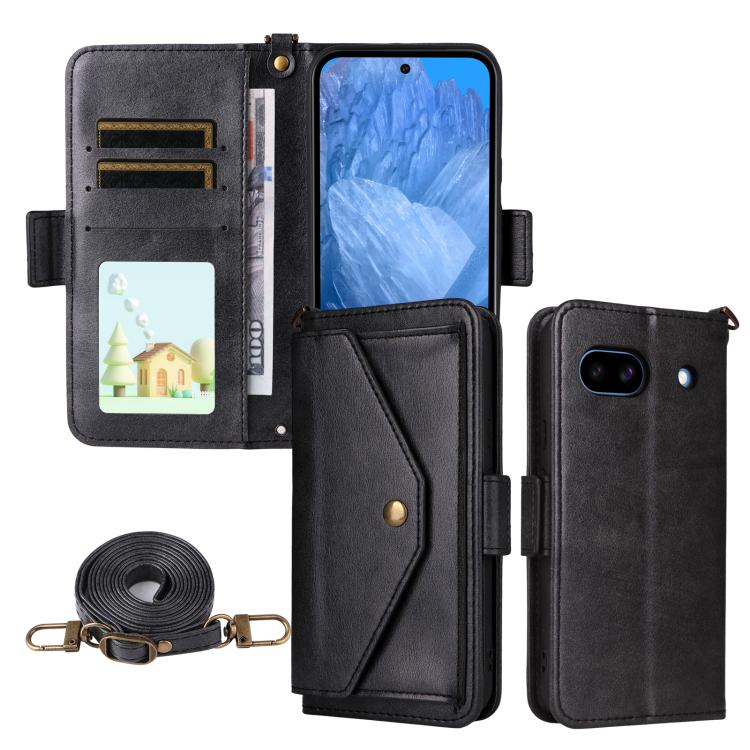 Multi-card Slots Crossbody Cowhide Leather Phone Case, For Google Pixel 10a, For Google Pixel 10 Pro XL / 9 Pro XL, For Google Pixel 10 Pro / 10 / 9 Pro / 9, For Google Pixel 9a, For Google Pixel 8a, For Google Pixel 7a