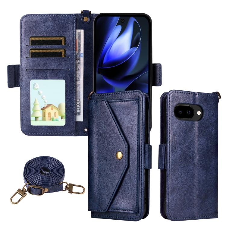 Multi-card Slots Crossbody Cowhide Leather Phone Case, For Google Pixel 10a, For Google Pixel 10 Pro XL / 9 Pro XL, For Google Pixel 10 Pro / 10 / 9 Pro / 9, For Google Pixel 9a, For Google Pixel 8a, For Google Pixel 7a