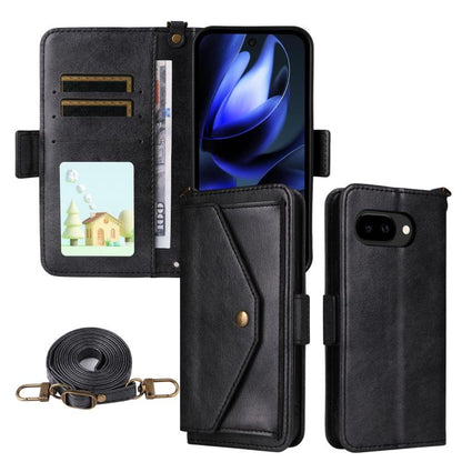 Multi-card Slots Crossbody Cowhide Leather Phone Case, For Google Pixel 10a, For Google Pixel 10 Pro XL / 9 Pro XL, For Google Pixel 10 Pro / 10 / 9 Pro / 9, For Google Pixel 9a, For Google Pixel 8a, For Google Pixel 7a