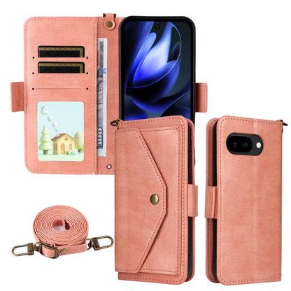 Multi-card Slots Crossbody Cowhide Leather Phone Case, For Google Pixel 10a, For Google Pixel 10 Pro XL / 9 Pro XL, For Google Pixel 10 Pro / 10 / 9 Pro / 9, For Google Pixel 9a, For Google Pixel 8a, For Google Pixel 7a