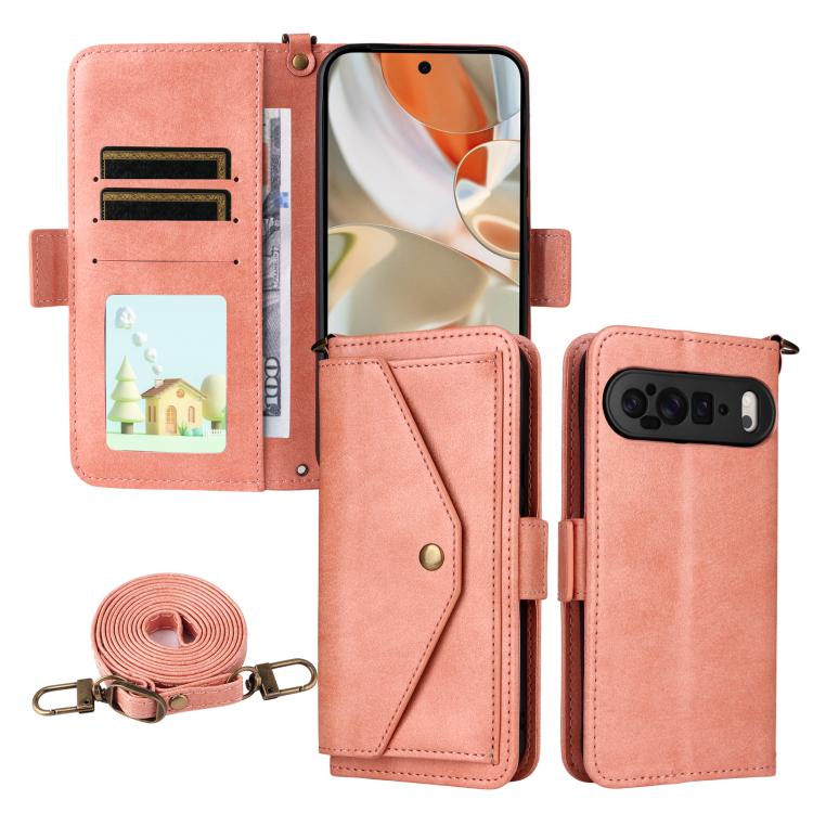 Multi-card Slots Crossbody Cowhide Leather Phone Case, For Google Pixel 10a, For Google Pixel 10 Pro XL / 9 Pro XL, For Google Pixel 10 Pro / 10 / 9 Pro / 9, For Google Pixel 9a, For Google Pixel 8a, For Google Pixel 7a